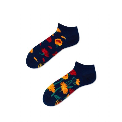 Many Mornings nogavice FLOWER POWER NAVY, nizke, 43-46