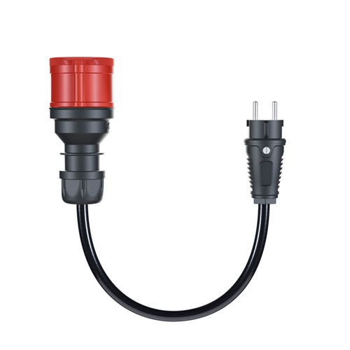 Adapterski kabel Go-e za Gemini Flex 11kW; CEE trifazni tok 16 A > gospodinjske vtičnice, 30 cm