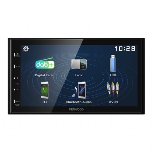 Avtoradio Kenwood DMX129DAB 2 DIN, 17,3 cm kapacitivni zaslon na dotik, DAB+, Bluetooth 5.0, podpora za MP3/FLAC