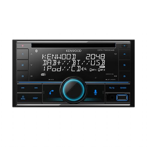 Avtoradio Kenwood DPX7300DAB 2 DIN, DAB+, Bluetooth, USB, podpora za iPod, črna