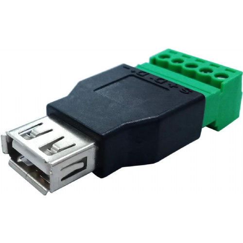 USB konektor ženski Tip A z vijaki, 5pin