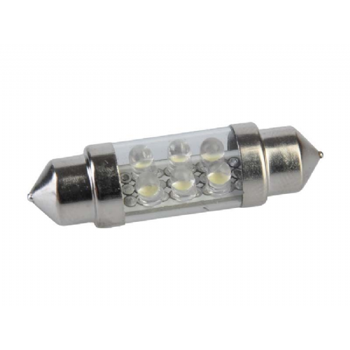Žarnica T10*36 - 6LED 12V bela