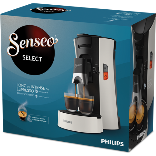 Aparat na kapsule Philips Senseo Select CSA230/01, 0.9 l, črna/bela