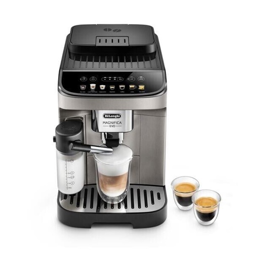Avtomatski kavni aparat DeLonghi Magnifica Evo ECAM 290.81.TB, za 1.8 L vode, 0,22 L mleka, 15 barov, siva/črna