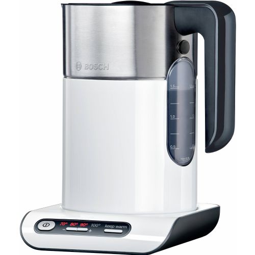 Vodni kuhalnik  Bosch Styline 1,5L, 2400 W, z izbiro temperature in funkcijo ohranjanja toplote, bele barve