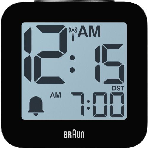 Braun  60077    budilka  črna      velik zaslon