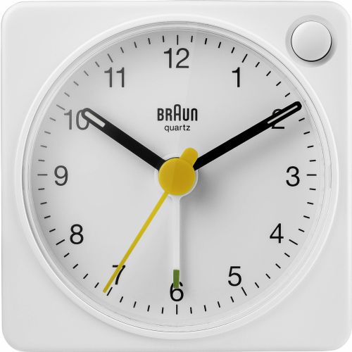Braun  67101  kvarčna  budilka  bela
