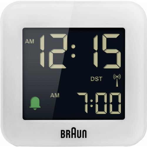 Radijska budilka Braun BC08W-DCF, DCF sinhronizacija, LCD zaslon, funkcija dremeža, bele barve