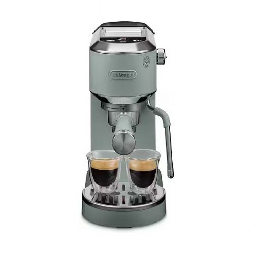 Kavni aparat DeLonghi Dedica Duo EC890.GR 15 barov, penilnik mleka, za kavne kapsule in mleto kavo, termoblok, siva