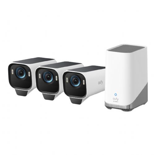 Varnostna kamera Anker Eufy S3 Pro 4K, Wi-Fi, nočni vid v barvah, senzor gibanja, napajanje na baterijo ali sončno energijo