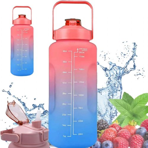 Motivacijska steklenica Extralink 2000 ml, rdeče-modra, BUT-994