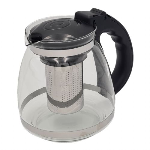 EXTRALINK STEKLENI VRČ ZA KUHANJE ČAJA Z KUHALNIKOM ZA KUHANJE KAVE 1,5L