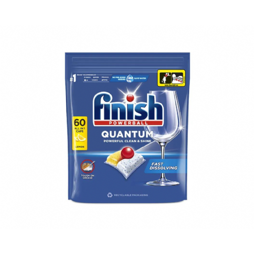 FINISH Quantum All-in-1 LEMON 60/1, kapsule za pomivalni stroj