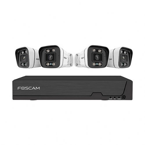 FOSCAM FNA108E-B4-2T komplet nadzornih kamer 4 kamere s snemalnikom bel