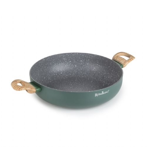 Globoka ponev z dvema ročajema Rosmarino Eco Cook Plus – 28 cm