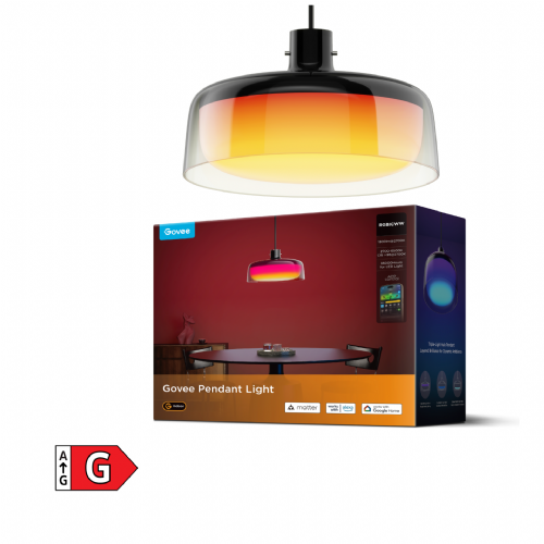 Viseča pametna svetilka Govee Pendant Light RGBICWW, pametno upravljanje, 2700–6500 K, CRI 95, več kot 16 milijonov barv