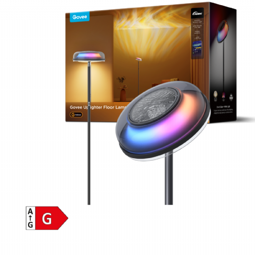 LED talna svetilka Govee Uplighter Floor Lamp, RGBICWW, pametna, 3 svetlobne cone, 2700–6500 K, CRI 95
