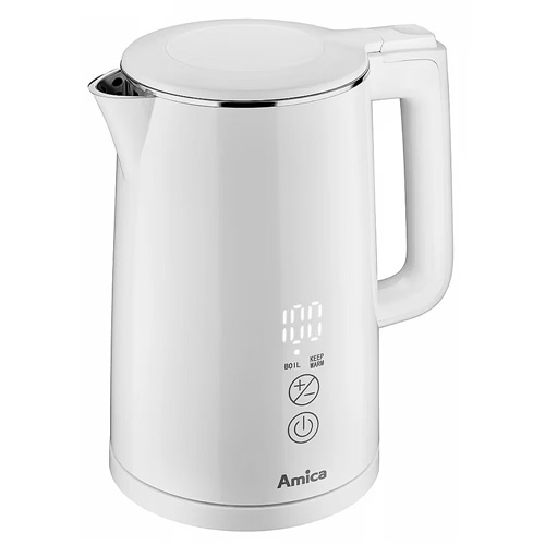 Grelnik vode Amica KF6011, 1.5 L, 2200 W, bela