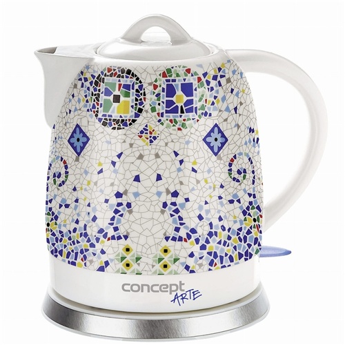 Grelnik vode Concept RK0020, keramičen, električni, brezžični vrč, vrtljivo podnožje, 1,5 l, 1350 W