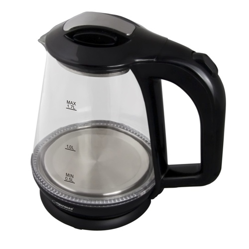 Grelnik vode Esperanza EKK024K, 1.5 L, 1500 W, črna/steklo