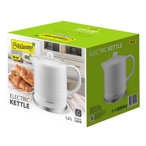 Grelnik vode Maestro MR 067, 1.5 L, 1200 W, bela