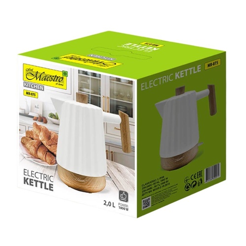 Grelnik vode Maestro MR 075, 2 L, 1500 W, bela