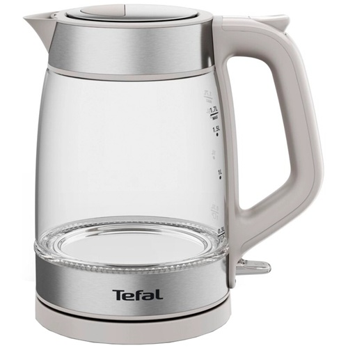 Grelnik vode Tefal KI605B30, 1.7 L, steklena, 2200W , srebrna