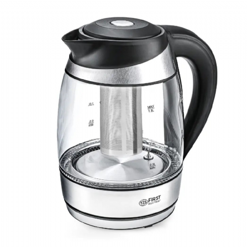 Grelnik vode FIRST 1,8L, 2200W, stekleni, filter za čaj
