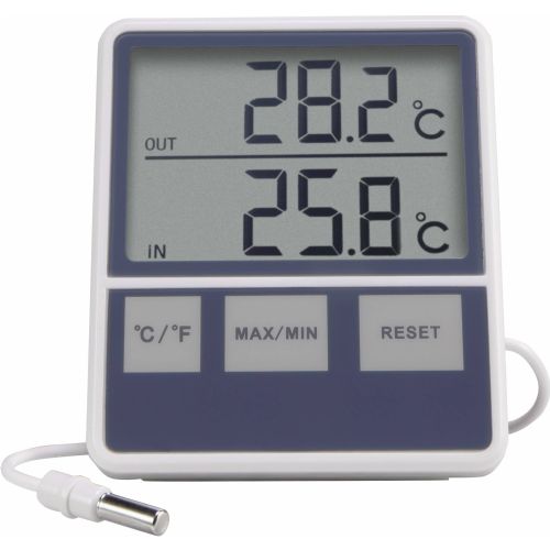 TERMOMETER ZA NOTRANJO/ZUNANJO MERJO   kabelski termometer bela 1015