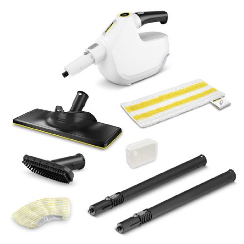 Parni čistilec Kärcher SC 1 Multi & Up 1.516-410.0, 4-v-1, 1300 W, 200 ml rezervoar, 30 s segrevanje, bele barve