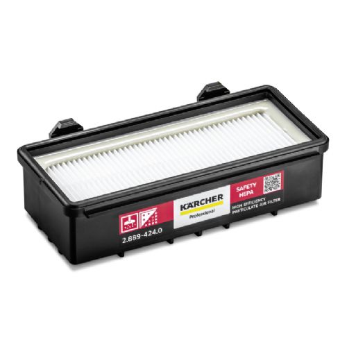 Filter HEPA 14 Kärcher Professional 2.889-424.0, 99,995 % filtracija, DIN EN 1822:2019, za T 10/1 in T 15/1
