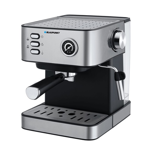 Kavni aparat Blaupunkt CMP312, 850W, 1,6 l rezervoar, penilec mleka, dvojni filter, črno-inox