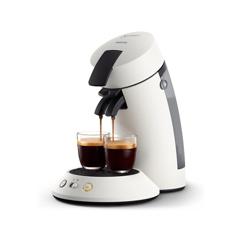 Kavni aparat Philips Senseo Original Plus CSA210/10 bel, 0,7 l rezervoar, izbira jakosti kave, samodejni izklop, Creama Plus, deli primerni za pomivalni stroj