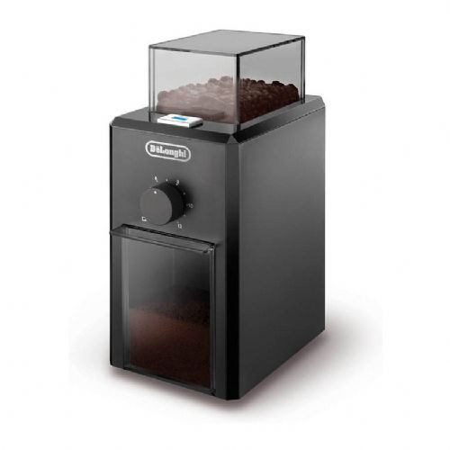 Kavni aparat DeLonghi KG 79, mlinček z udarnim rezilom, 120 g, snemljiv posod, varnostno stikalo, črna