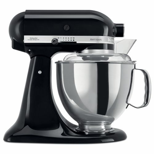 Kuhinjski robot KitchenAid Artisan 5KSM175PSEOB 4,8 l, 10 hitrosti, planetarno mešanje, črna oniks barva, kovinsko ohišje