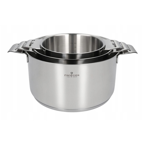 Komplet posode Zwieger Visionary, 6 delni, 16/20/24cm, siva