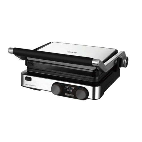 Kontaktni žar Cecotec Rock&Ngrill Dual  (črna/nerjaveče jeklo, 2000 W)