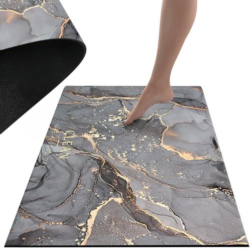Kopalniška pralna nedrseča preproga 80x50cm sivi marmor