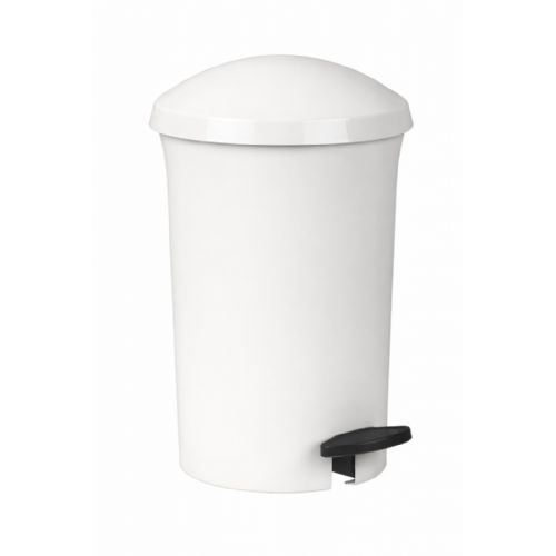 Koš za smeti Trak Termo 3,8 l, s stopalko, plastika, 23 × 20,3 × 29,5 cm, bele barve