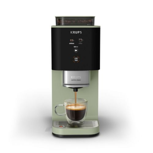 Avtomatski kavni aparat Krups Coffee Crush+ SA401LE0, 15 bar, 1,8 l, zelene barve