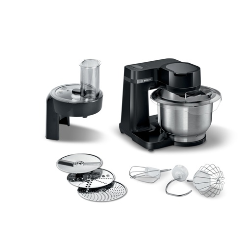 Kuhinjski robot Bosch Serie 2 MUMS2EB01, 4 stopnje hitrosti, 700 W, 3.8 l, črna