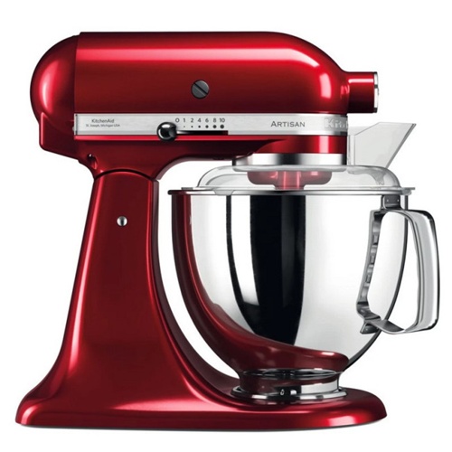 Kuhinjski robot  Kitchenaid 5KSM175 PSECA, 4.8 L posoda, 300 W, 10 hitrosti, rdeča