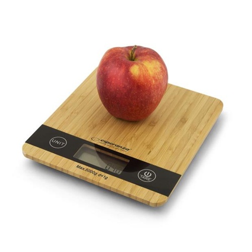 Kuhinska tehtnica Esperanza EKS005, 1g, 3x AAA, 5 kg, touch, bambus