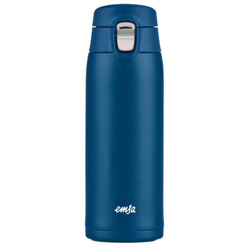 Lahka termo skodelica Emsa TRAVEL MUG  (temno modra, 0,4 litra, pokrov na preklop)