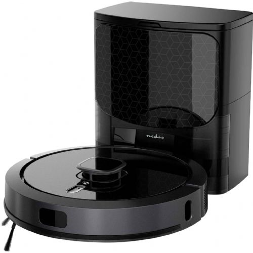 Nedis WIFIVCL002CBK robotski sesalnik in krpa črna kompatibilen z amazon alexo, združljivo z Google Home, glasovni nadzor, nadzor z aplikacijo