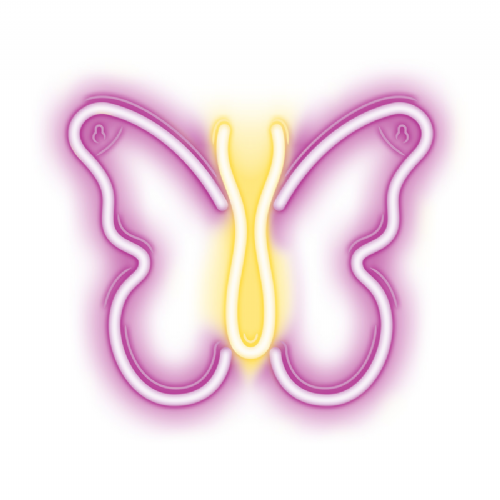 Neon LED luč - metulj