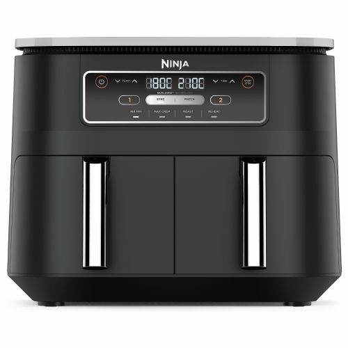 Cvrtnik na zrak Ninja AF200EU 4-v-1, 2 neodvisni coni, skupna prostornina 7,6 l, 2400 W, digitalni časovnik, Air Crisp tehnologija