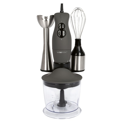 Palični mešalnik Clatronic SMS3777, 0.5 L posoda, 80 dB, 400 W, siva