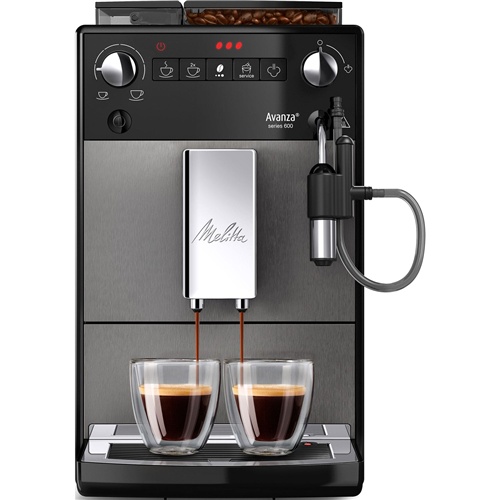 Popolnoma avtomatski kavni aparat Melitta Avanza F270-100 (nerjaveče jeklo/črna)