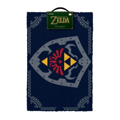 Predpražnik pyramid The Legend of Zelda Hylian Shield, uradno licenciran, 40x60 cm, kokosova vlakna, kakovostna izdelava